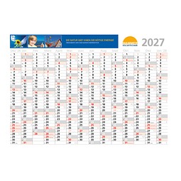 Clever-Plan-Wandplaner 2027, abwaschbar, ohne Druck