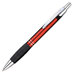 PENKO® Metall-Kugelschreiber Evergreen, blaue Mine, rot