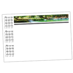Schreibunterlage, ohne Werbedruck, mit Kalender 2027/2028 links