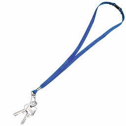 Schlüsselband,10 mm, inkl. Druck, blau