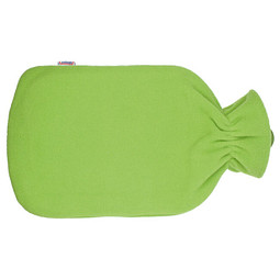 Wärmflasche mit Fleecebezug, Apfelgrün