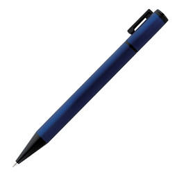 Metall-Drehkugelschreiber Ulm, blaue Mine, dunkelblau