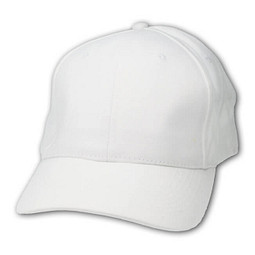 6-Panel-Cap Brushed Heavy, weiß