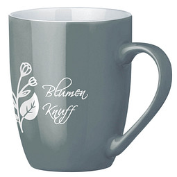 Tasse Gloria, 370 ml, grau/weiß