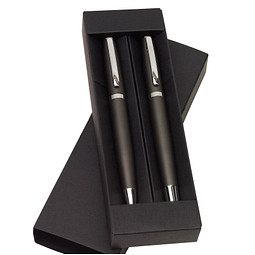 Schreibset City, schwarze Mine, Anthrazit/Metallic