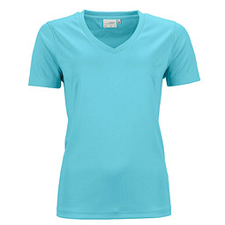 JAMES & NICHOLSON Damen Funktions T-Shirt Active, türkis, S