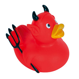 Schnabels® Bade-Ente Teufel, rot