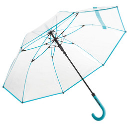 FARE® Automatik-Stockschirm Pure, transparent/petrol