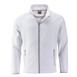 JAMES & NICHOLSON Herren Softshell-Jacke Promo, weiß, M