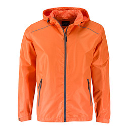 JAMES & NICHOLSON Herren Regenjacke Basic, Herren, orange, XL