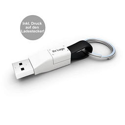 Ladekabel 2in1 ZWEINS® PLUS, weiß/schwarz