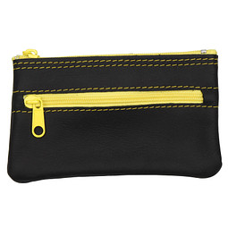 Leder-Schlüsselmäppchen Akzente, Gelb