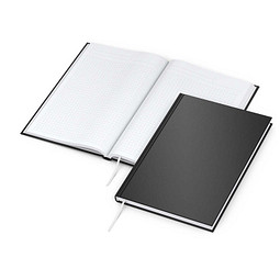 Geiger-Notes Notizbuch, DIN A5, kariert, schwarz-matt