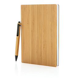 XD COLLECTION Bambus Notizbuch & Stift A5, braun