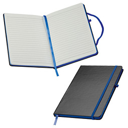 Notizbuch BlackLine, DIN A5, schwarz/blau