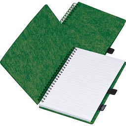 A5 RPET Filz Notizbuch BRENDA, dunkelgrün