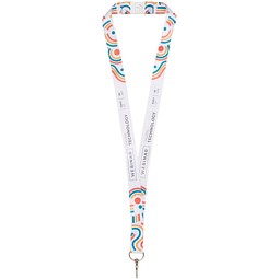 Addie Sublimation Lanyard mit Sicherheitsverschluss, weiss, 20mm