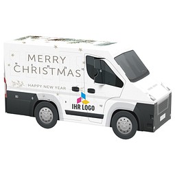 Adventskalender Transporter, Lindt Schokotäfelchen, Tannenzweige