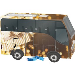 Adventskalender Bus, share Schokotäfelchen, Gold-Paket