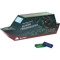 Adventskalender Schiff, Lindt Schokotäfelchen, inkl. Druck