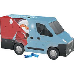 Adventskalender Transporter, share Schokotäfelchen, Little Santa