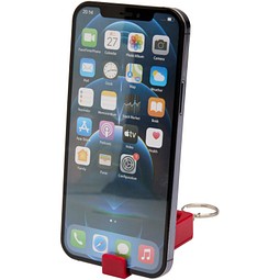 Aggia Telefonladestation aus recyceltem Kunststoff mit Fidget-Toy, rot