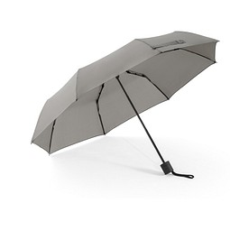 AIDEN. Regenschirm 21", aus recyceltem Polyester (100% rPET) Pongee 190T, in 3 Teile faltbar, Hellgrau