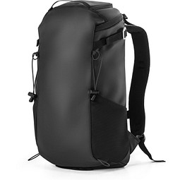 ALASCA. Wanderrucksack mit wasserdichter Beschichtung, Schwarz