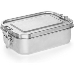 ALLSPICE. Lunchbox. Robuste luftdichte Box aus (90% recyceltem) 750 mL, Satinsilber