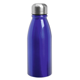 Aluminium Trinkflasche Fancy, 500 ml, blau/silber
