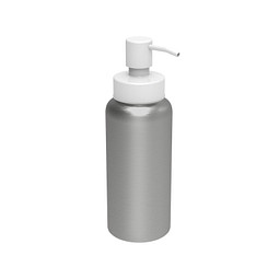 Aluminiumseifenspender Deluxe, silber/weiß