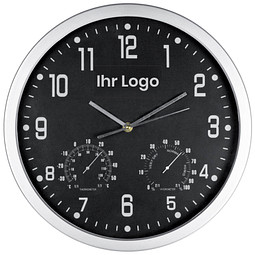 Analoge Wanduhr XL, ø 35 cm, Schwarz