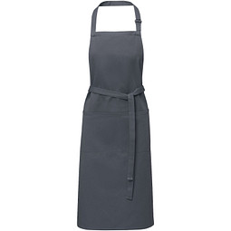 Andrea 240 g/m² Schürze mit verstellbarem Nackenband, dunkelgrau