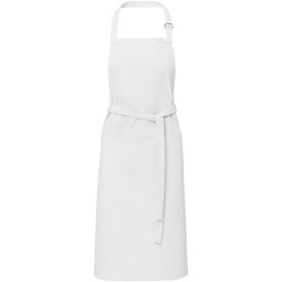 Andrea 240 g/m² Schürze mit verstellbarem Nackenband, weiß
