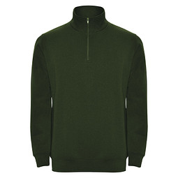 Aneto Pullover mit Viertelreißverschluss, dunkelgrün, 2XL