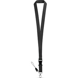 ANQUETIL. Lanyard aus Polyester, Schwarz