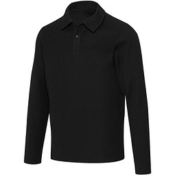 Apollo 245 g/m² Langarm Poloshirt Unisex, schwarz, XXS