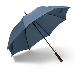 APOLO. Regenschirm aus recyceltem Polyester (100% rPET) Pongé mit automatischer Öffnung, Blau