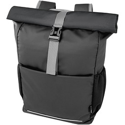 Aqua 15 wasserabweisende Fahrradtasche aus GRS Recyclingmaterial 20 L, schwarz
