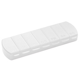 Pillendose 7-Tage, transparent-milchig