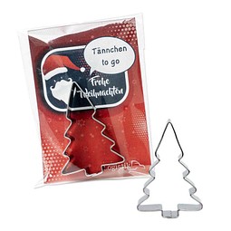Backförmchen in der Werbetüte, Winter, Weihnachtsbaum, 2-seit. Druck