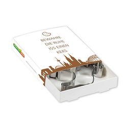 Backförmchen Premium-Box, Xmas, Komet + Schneemann, 1-seit. Druck