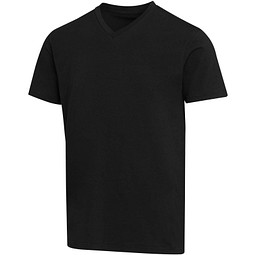 Balfour 200 g/m² Kurzärmeliges T-Shirt V-Ausschnitt Bio Baumwolle (OCS), unisex, schwarz, L