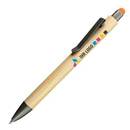PENKO® Bambus-Touchkugelschreiber Tahiti, orange