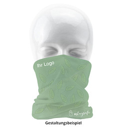 RPET-Bandana multifunktioneller Schal, inkl. vollflächigem Druck, weiß