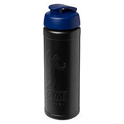 Baseline Rise 750 ml Sportflasche mit Klappdeckel, schwarz / blau