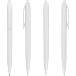 Basic-Stift Weiß Blaue Tinte