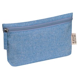 Baumwolletui mit Reißverschluss , blau