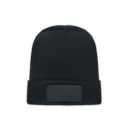 Beanie RPET-Polyester CAPNIT, Schwarz