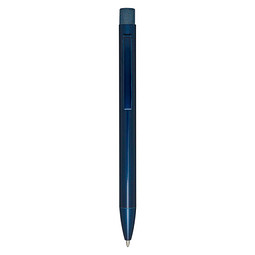 Beatriz Kugelschreiber aus recyceltem Messing, blaue Mine, blau